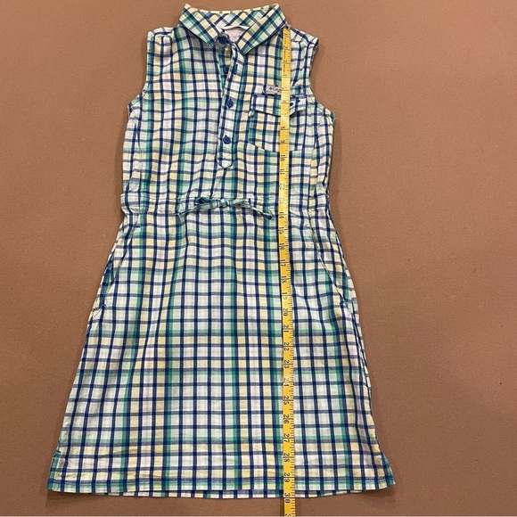 Columbia Girl’s Cotton Super Bonehead Sleeveless Dress Plaid Size Medium 10/12 - Picture 12 of 13